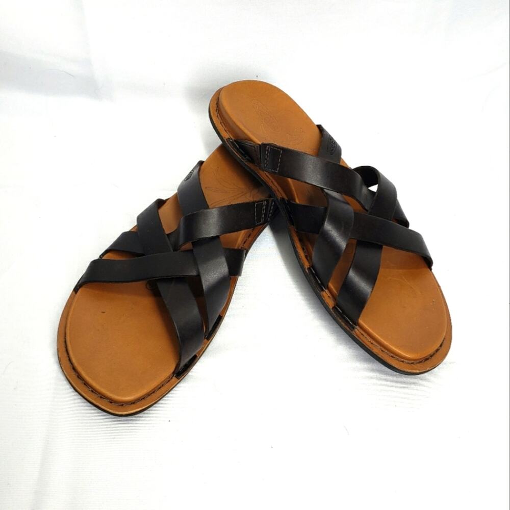 Keen Women's Brown Footbed Black Strappy Sandals